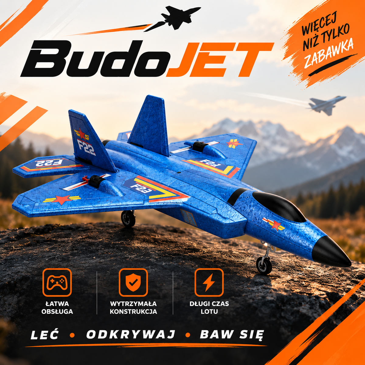 BudoJET F22 Raptor -RC Woododporny